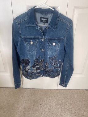 William Rast Embroidered Jean Jacket Small